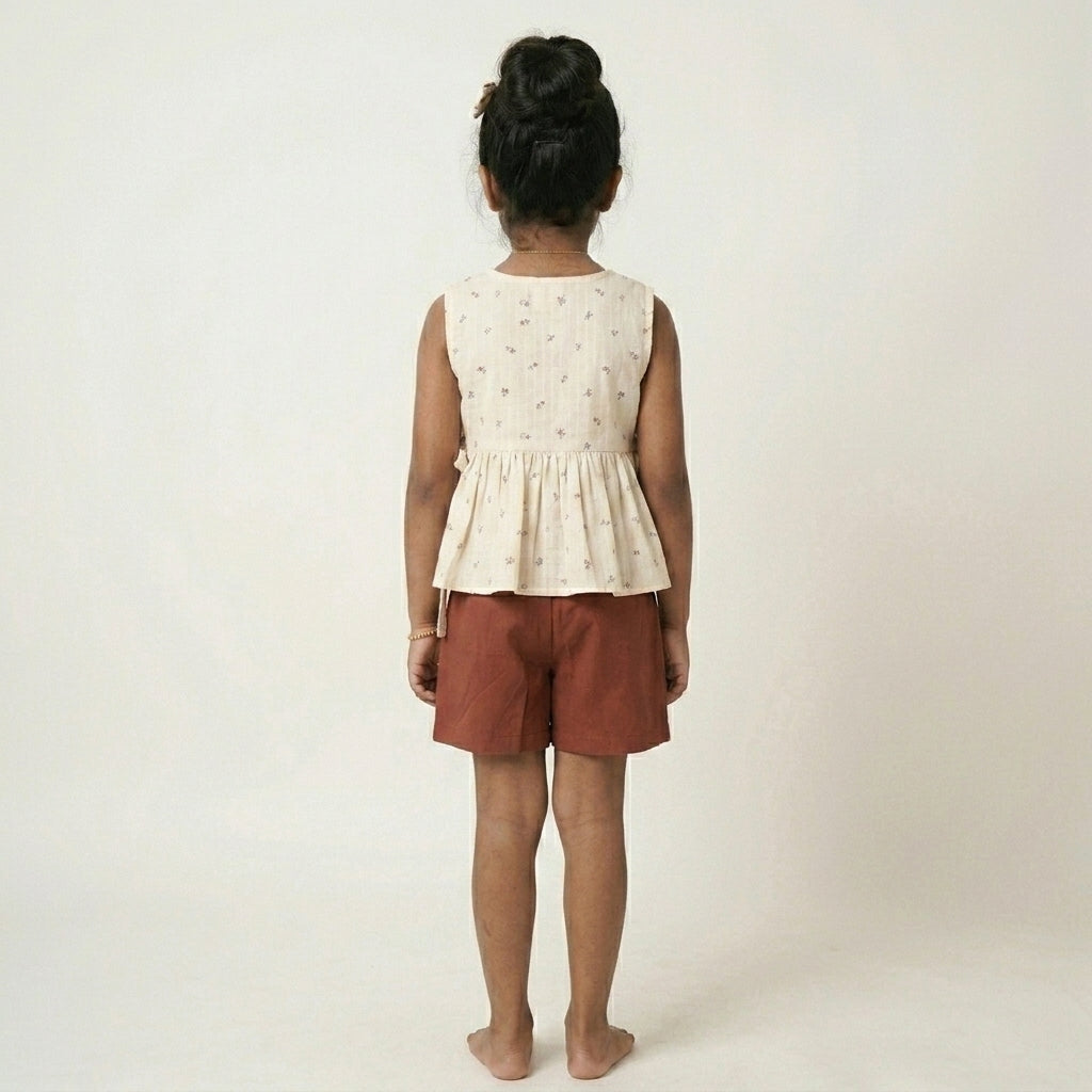 Heart Buttons ShortSet-Red