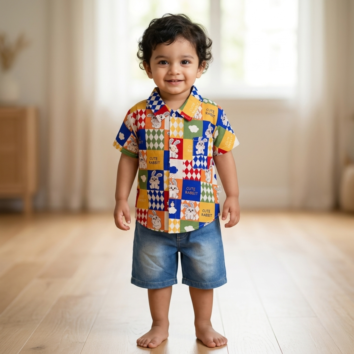 Multicolor Shirt Short set