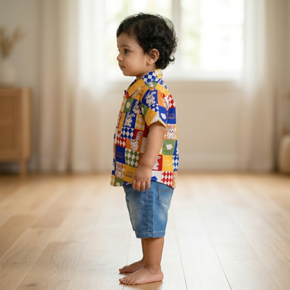 Multicolor Shirt Short set