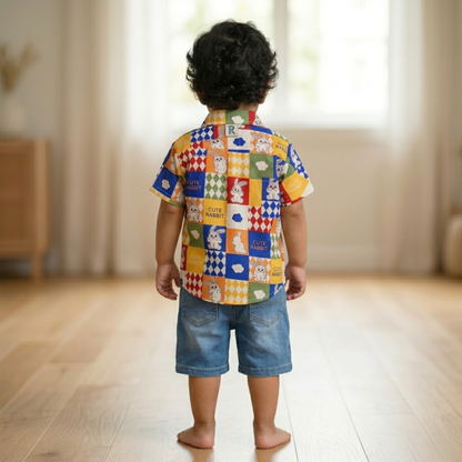 Multicolor Shirt Short set