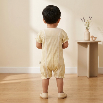 Lapel Collar Green Onesie