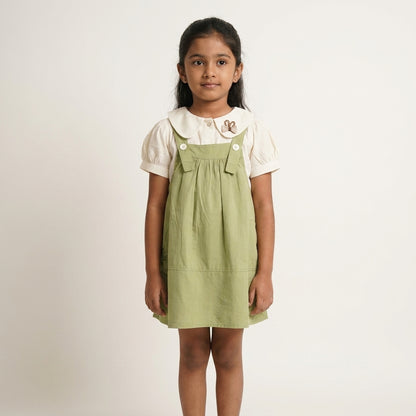 Cotton Shirt Green Dress