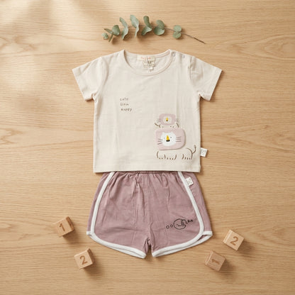 Lion Pink 2piece Shorts set