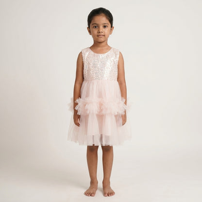 Sequence Net Pink Dress