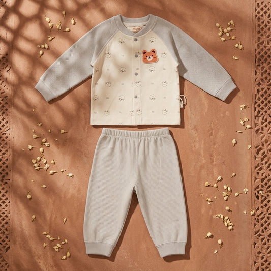 3D-Bear Grey Stripe Sets