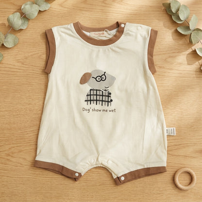 Sleeveless Dog Onesie- Brown