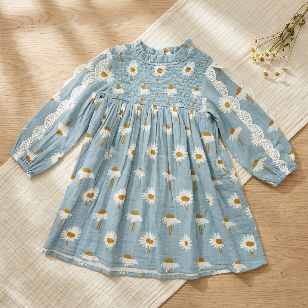 Sunflower Mul Full Sleeves Dress