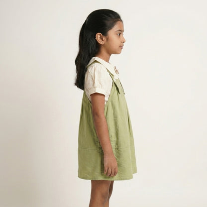 Cotton Shirt Green Dress