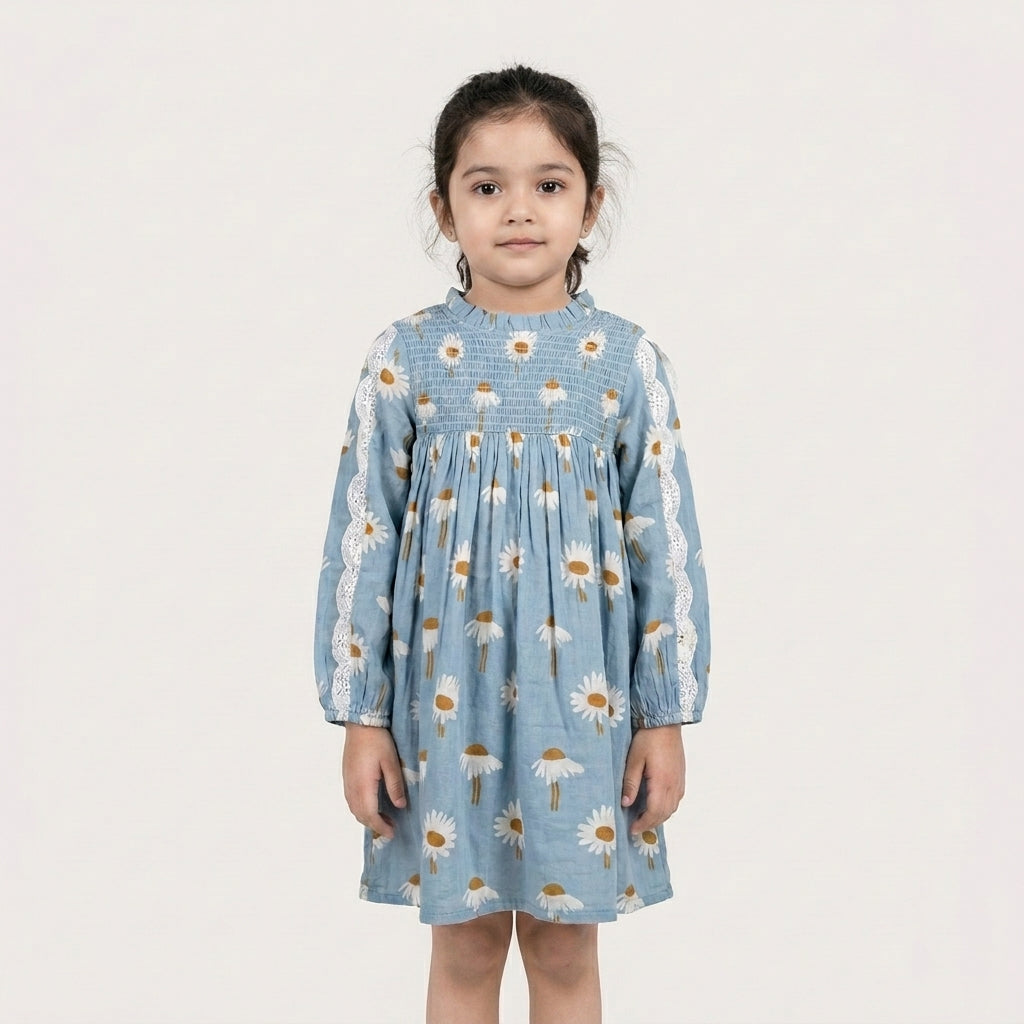 Sunflower Mul Full Sleeves Dress