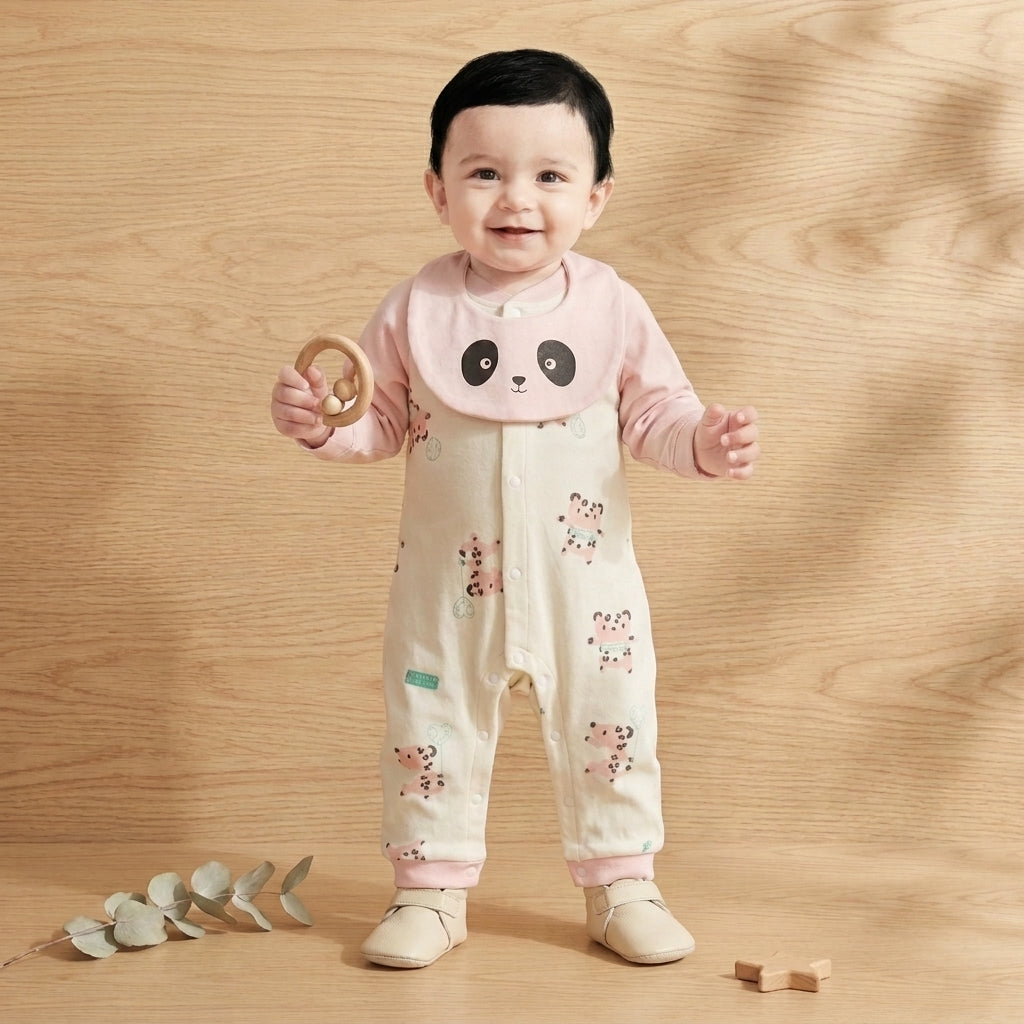 Pink Bib Romper