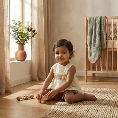 Bow Short Set-Brown