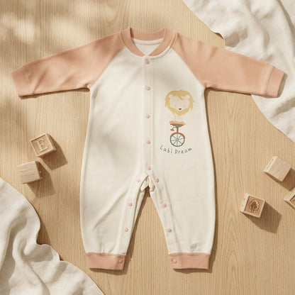Lion Orange Romper