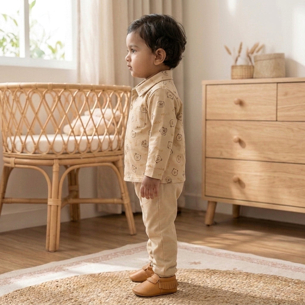 Collar Bear Biege 2piece Set