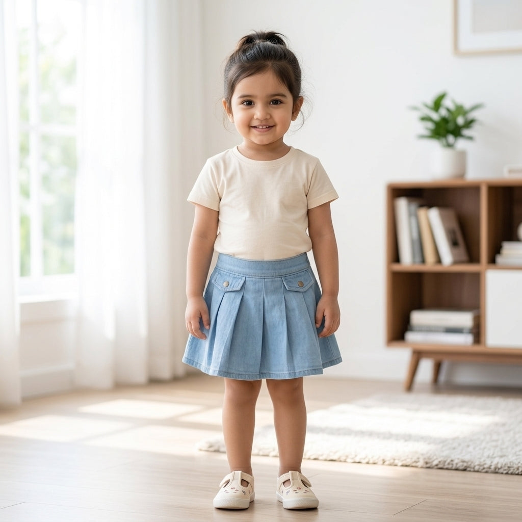 Double Pocket DenimSkirt