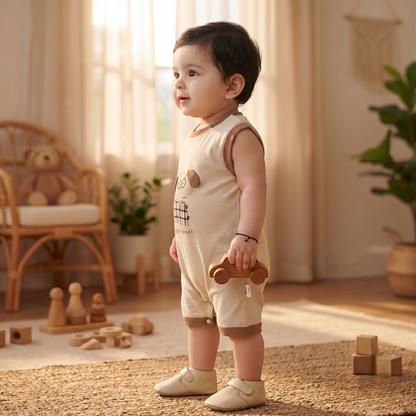 Sleeveless Dog Onesie- Brown