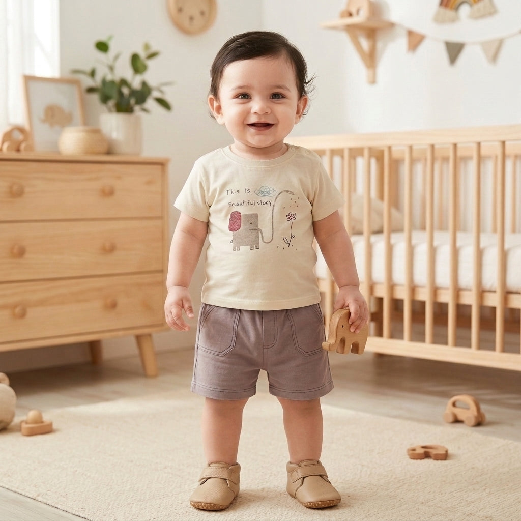 Elephant Grey 2piece Shorts set