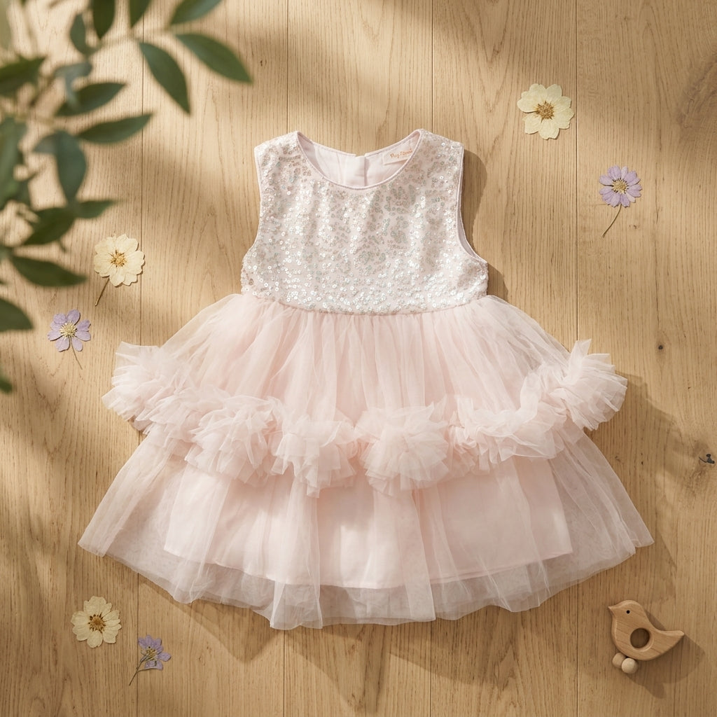 Sequence Net Pink Dress