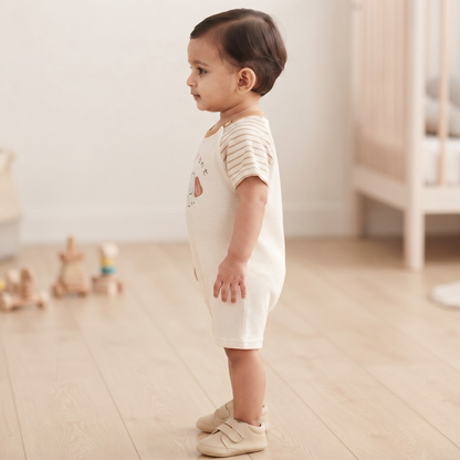 Stripe Elephant Onesie - Green