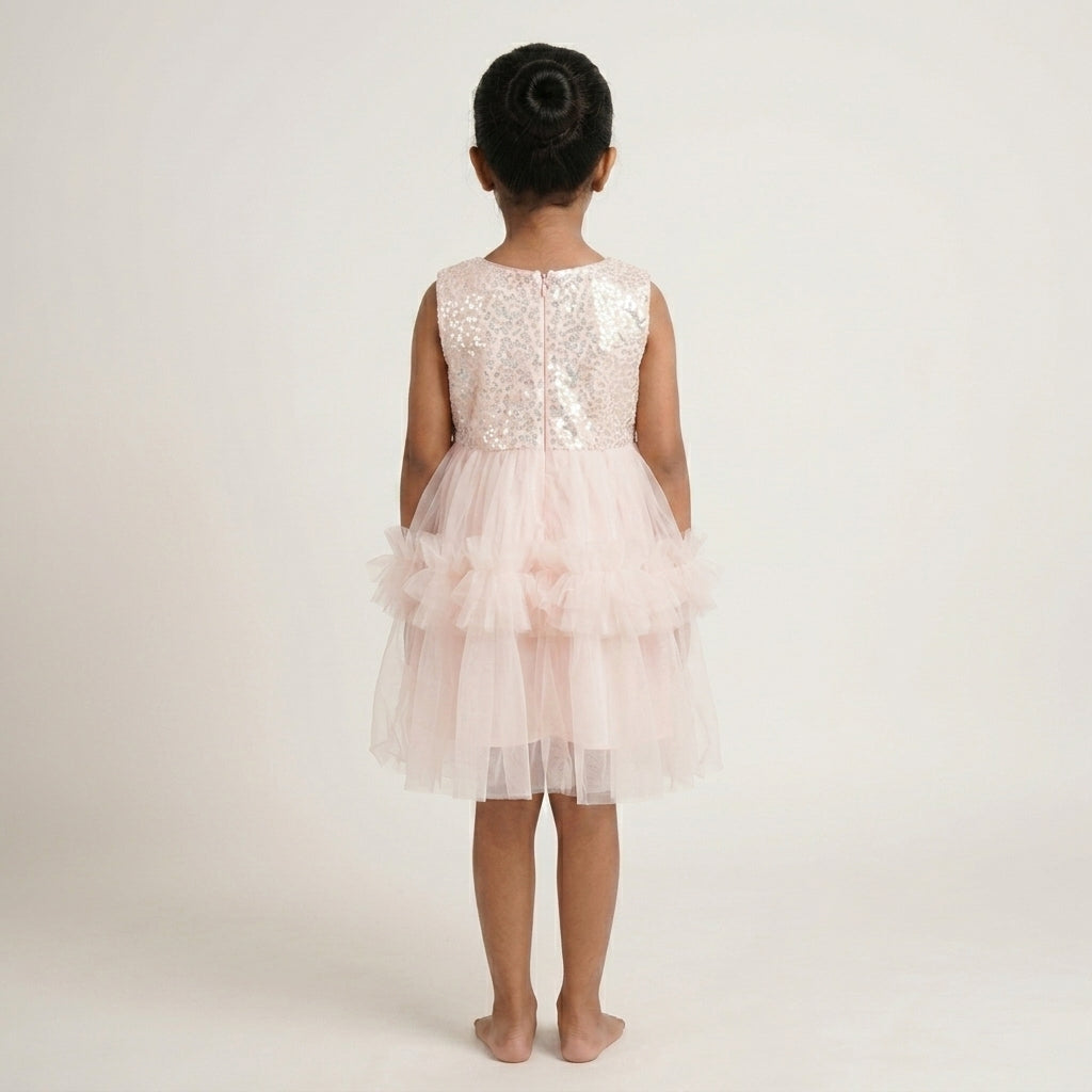 Sequence Net Pink Dress