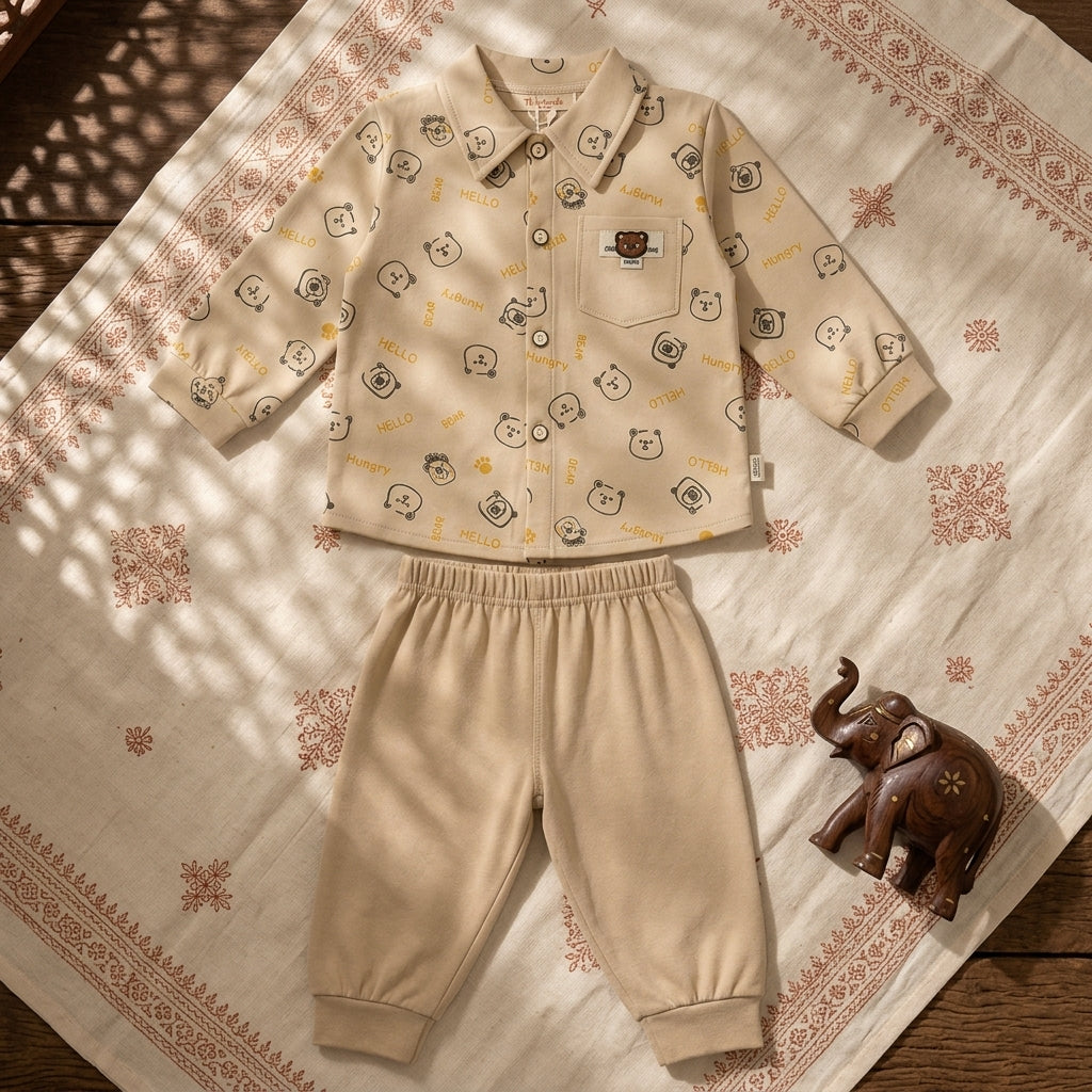 Collar Bear Biege 2piece Set