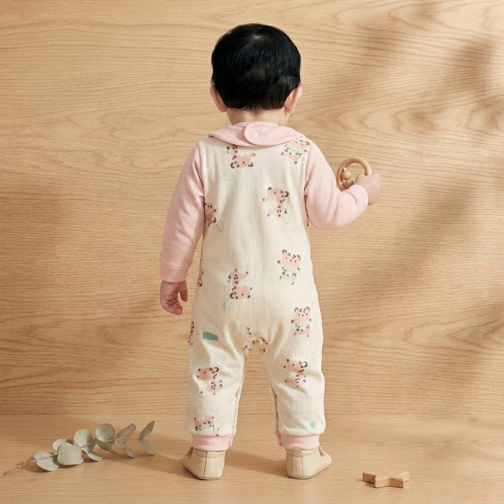 Pink Bib Romper