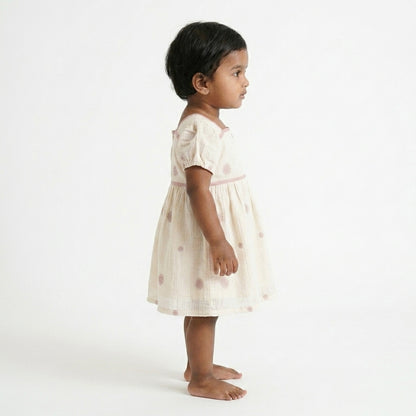 Embroidery Flower Pink Dress