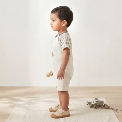 Stripe Elephant Onesie - Grey