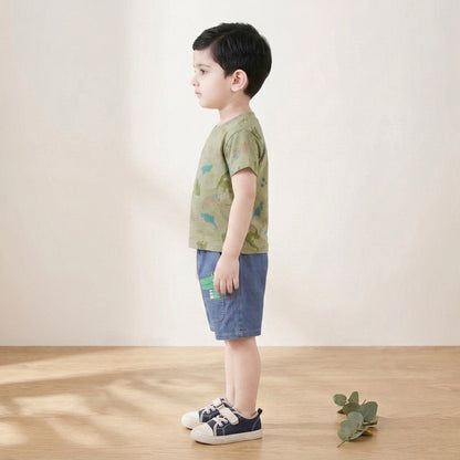 Green Nice Dino ShortSet