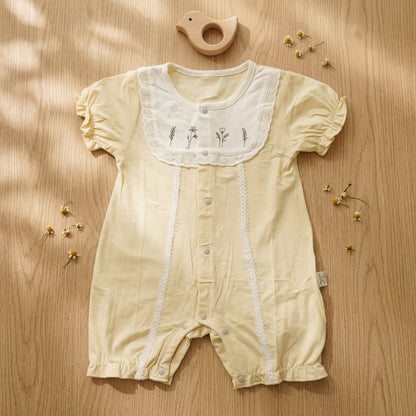 Lapel Collar Green Onesie