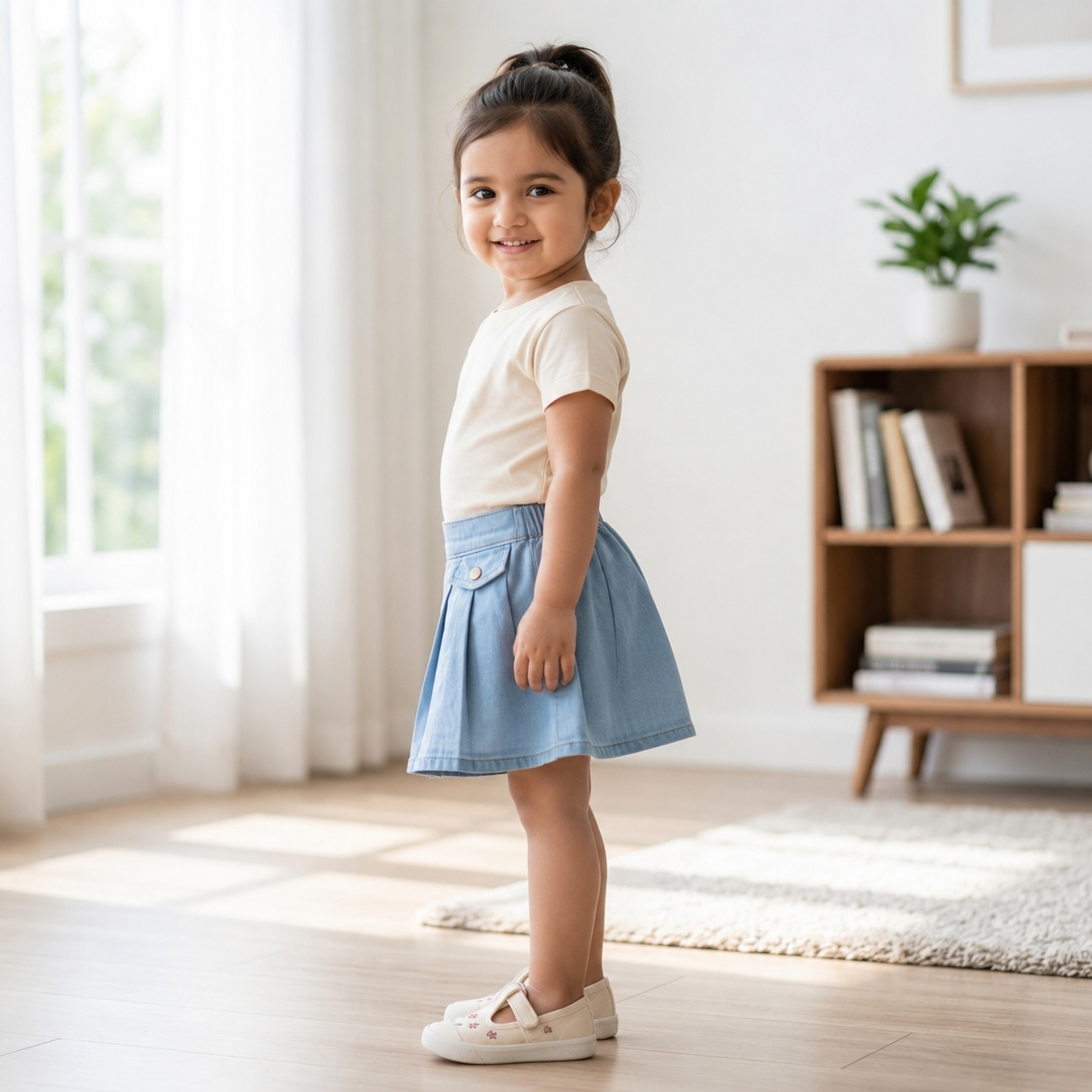 Double Pocket DenimSkirt