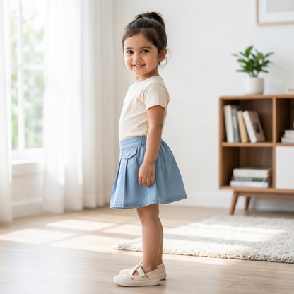 Double Pocket DenimSkirt