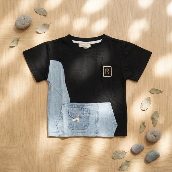 Black Denim Tshirt